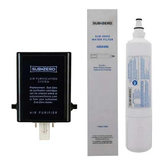 Sub Zero 4204490 Water Filter Combo Pack with 7007067 Air Purification Cartridge