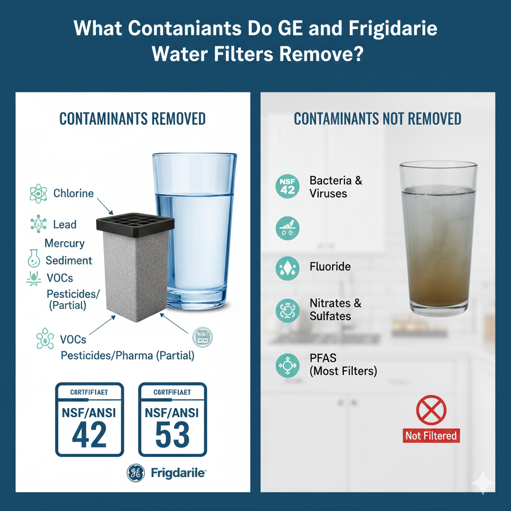 GE and Frigidaire Water Filters Remove