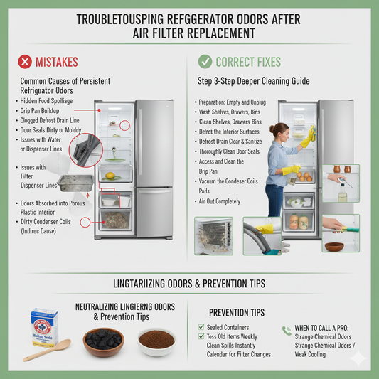 Troubleshooting Refrigerator Odors After Replacing the Air Filter