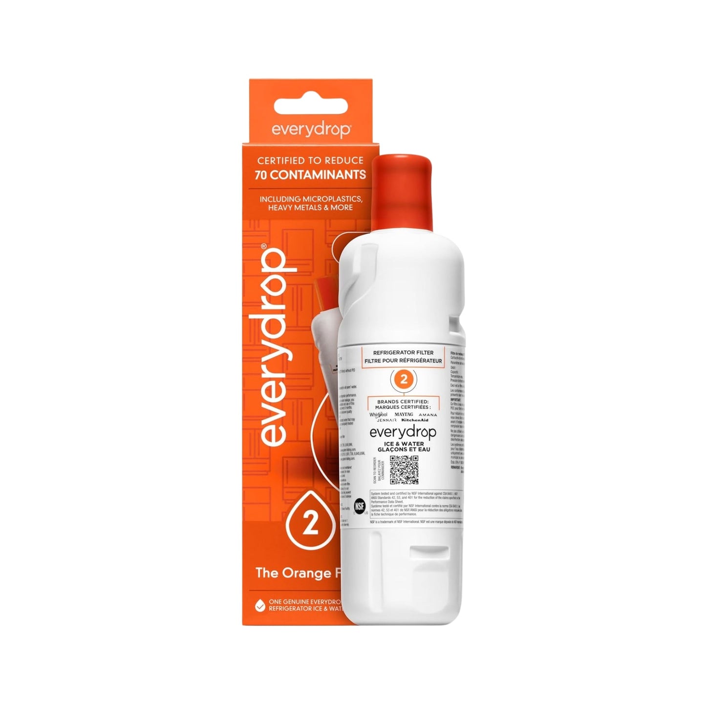 EveryDrop Filter 2 - EDR2RXD1 | Refrigerator Water Filter, W10413645A