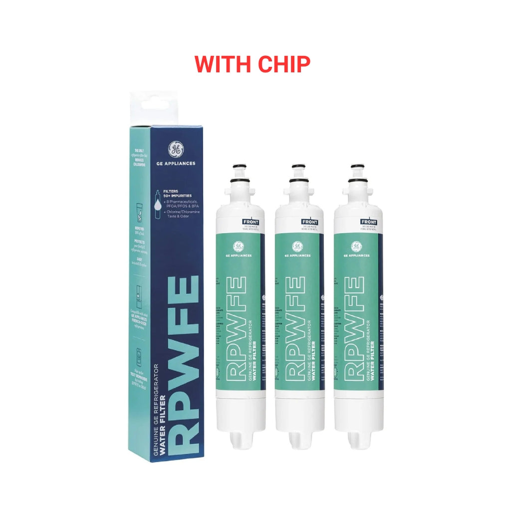 GE RPWFE Refrigerator Water Filter Replacement (With Chip)